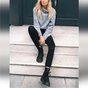 NWOT Dr. Martens Black Smooth Genuine Leather 8 Eye Combat Boots